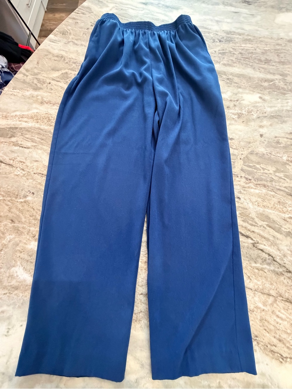 Alfred Dunner Petite 12P Royal Blue Pull On Dress Pants Stretch Slacks Career